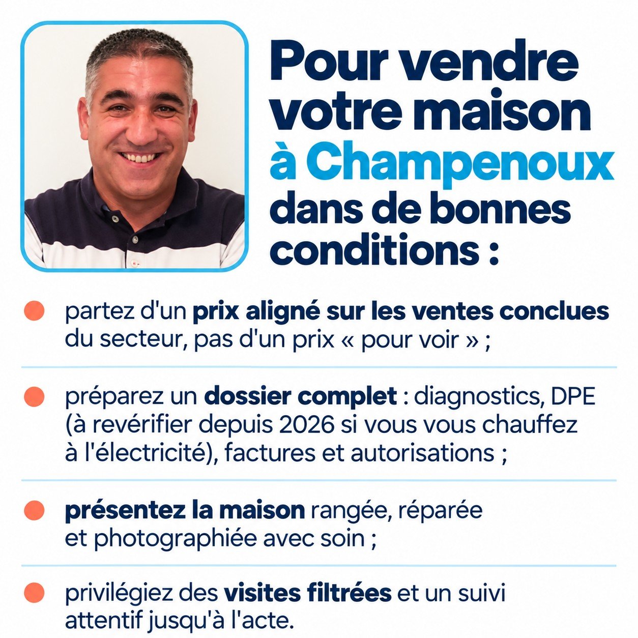 Infographie : les étapes pour vendre sa maison à Champenoux